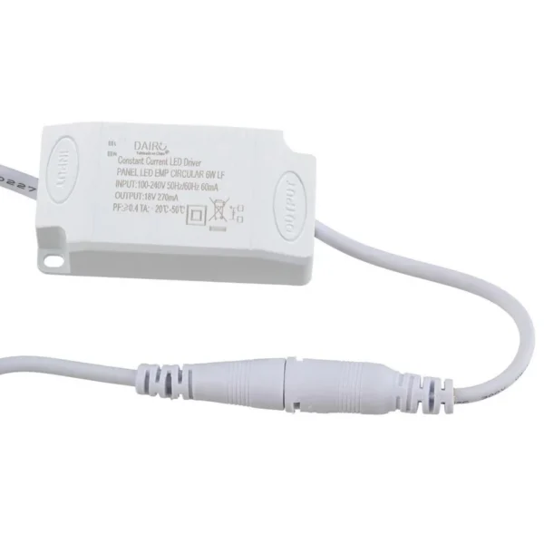 Panel Led Empotrado Redondo 360 Lumenes 6w Luz Fria Certificado Dairu